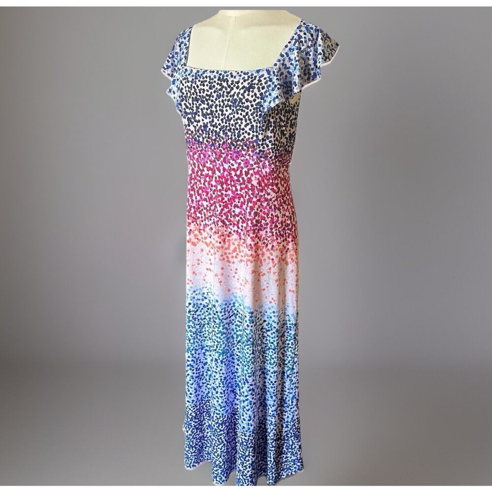 Julia Jordan New w Tags Maxi Dress Women 6 Flutter capped Lined Perfect ! - Picture 2 of 13